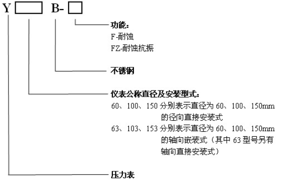 上海億川Y-100Z不銹鋼軸向壓力表